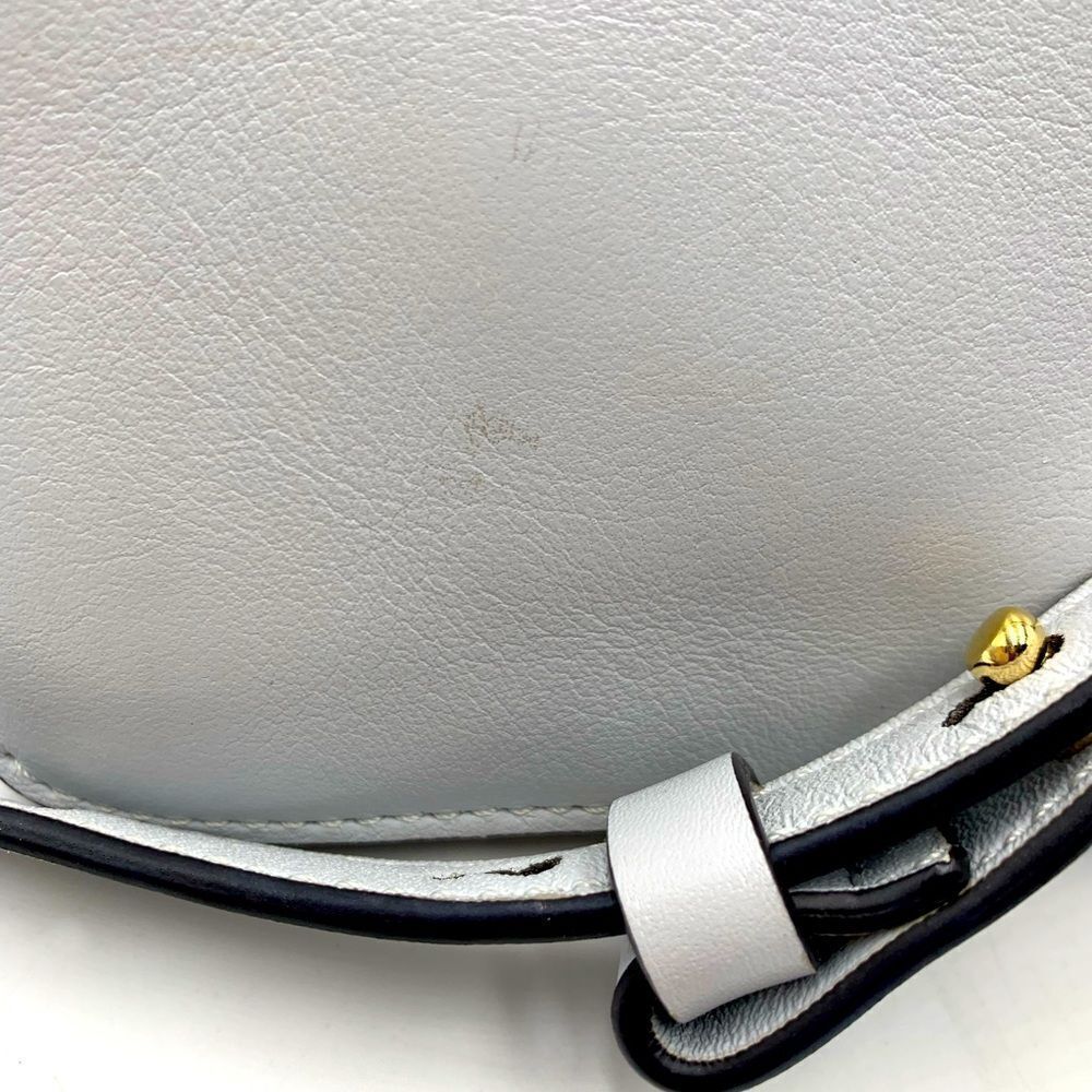 Auth CHLOE Small Faye Crossbody Bag Powder Blue Leather Putty Suede Very Good - Picture 13 of 16